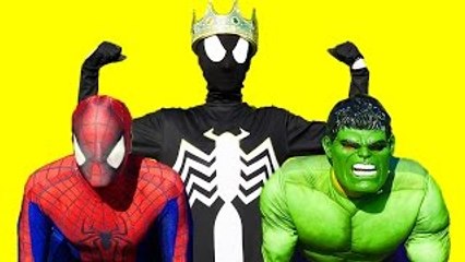 Spiderman vs Venom vs Hulk - Iron Arm Challenge - Real Life Superheroes Movie!