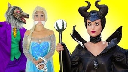Spiderman vs Werewolf vs Frozen Elsa vs Maleficent - Elsa kinapped Fun Superhero Movie in Real Life
