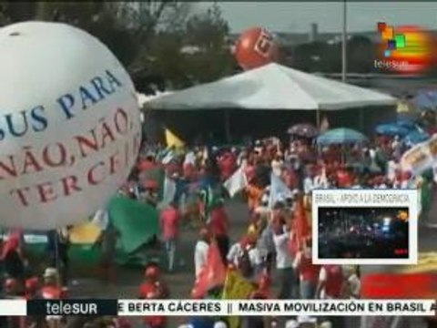 Brasileños salen a las calles para rechazar intento de golpe de Estado