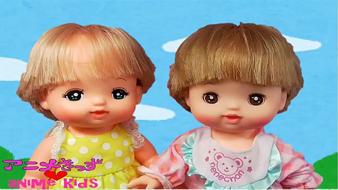 メルちゃん おふろ ネネちゃん と お顔のパックをしたよ♫  おもちゃ アニメ animekids アニメきっず animatoin BabyDoll Mellchan Bath Toy