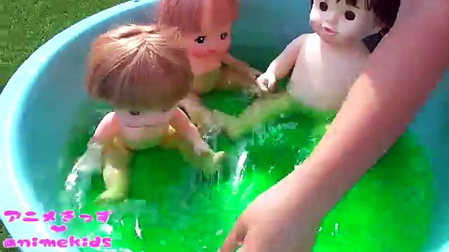 メルちゃん おもちゃ ぽぽちゃん とねばねばで遊ぼう‼ スライム プール animekids アニメきっず animation BabyDoll Mellchan Toys Popchan