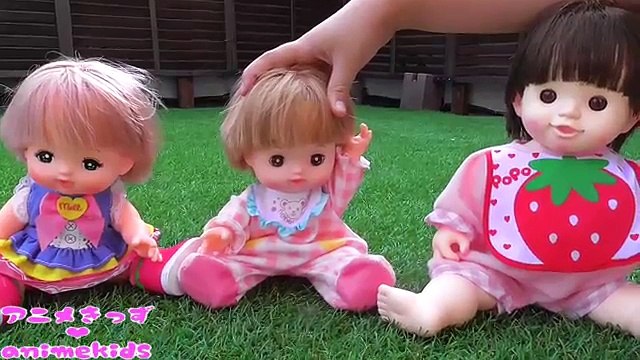 メルちゃん おもちゃ ぽぽちゃん ネネちゃん ボーリング 対決‼ animekids アニメきっず BabyDoll Mellchan Popchan Toys Bowling