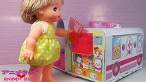 メルちゃん おもちゃアニメ うさぎさんきゅうきゅうしゃ おいしゃさん アニメきっず animekids toy animation Baby Doll Mellchan  Ambulance Toy