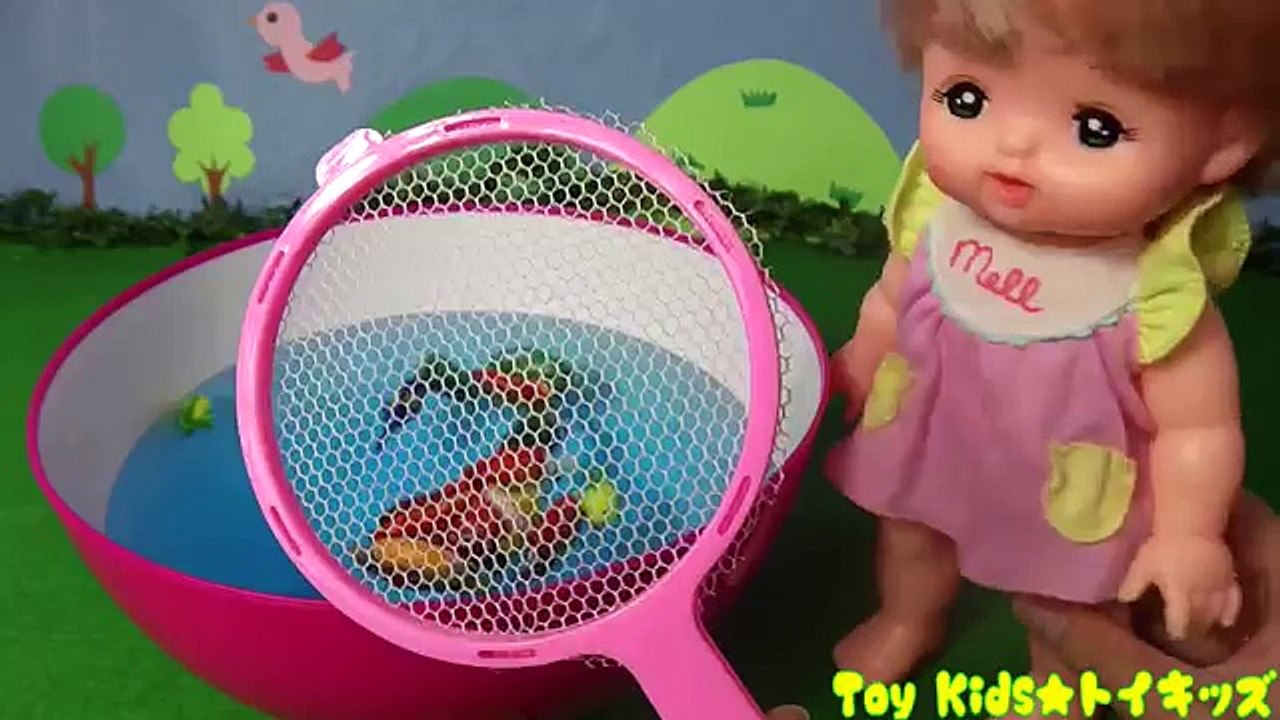 メルちゃん おもちゃアニメ タコさん釣ったよ❤金魚すくい Toy Kids トイキッズ animation anpanman Baby Doll Mellchan