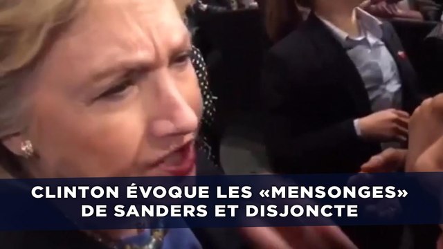 Clinton sort de ses gonds en évoquant les «mensonges» de Sanders