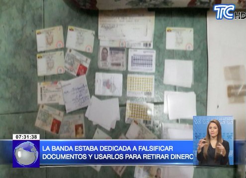 Banda dedicada a falsificar documentos fue desarticulada esta madrugada