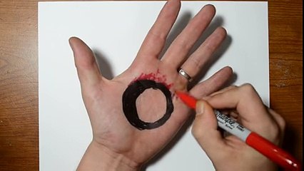 Cool 3D Trick Art - Bullet Hole in Hand