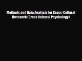 [PDF] Methods and Data Analysis for Cross-Cultural Research (Cross Cultural Psychology) [Read]
