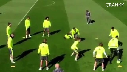 Cristiano Ronaldo Crazy Tackle On James Rodriguez In Training Ahead Of El Clasico 02_04_2016
