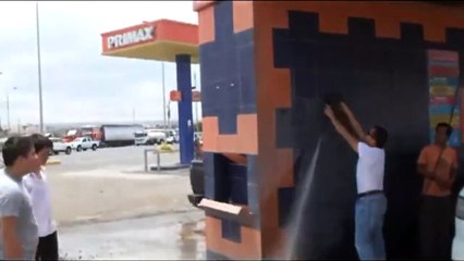 Watch what happens when washing his car
