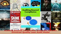 PDF  Auditing Beyond Compliance Using the Portable Universal Quality Lean Audit Model Read Online