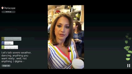 (periscope) Ginger Zee - April 1, 2016