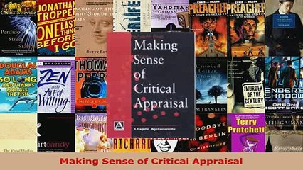 PDF  Making Sense of Critical Appraisal Free Books