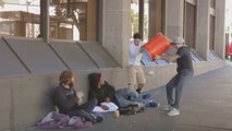 Pranksters Dump Watercooler Full Of Money On Random People!