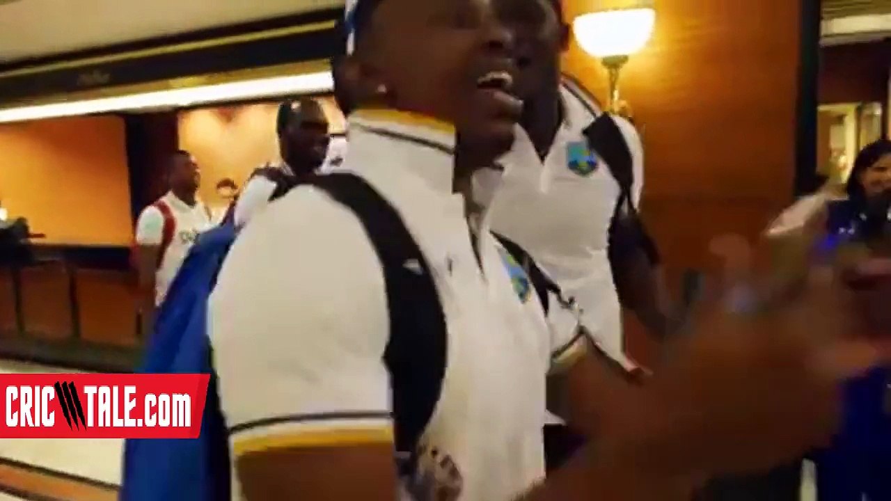 West Indies Team Celebration reaches hotel in style