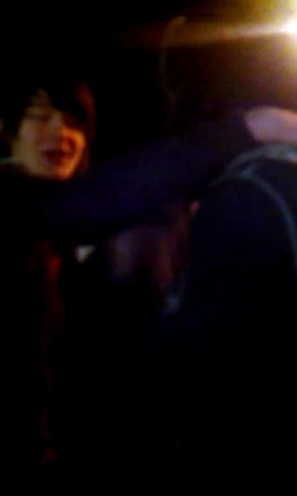 Three guys kissing