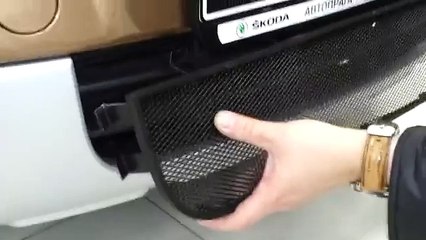 Установка защитной сетки радиатора для Skoda Yeti black
