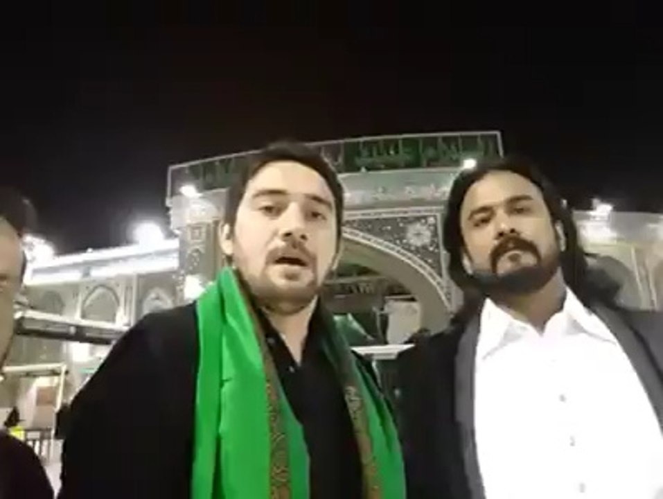 فرحان علی وارث, عرفان حیدر اور اسلم ہاشم کربلا میں ایک ساتھ کلام پڑھتے ہوئے