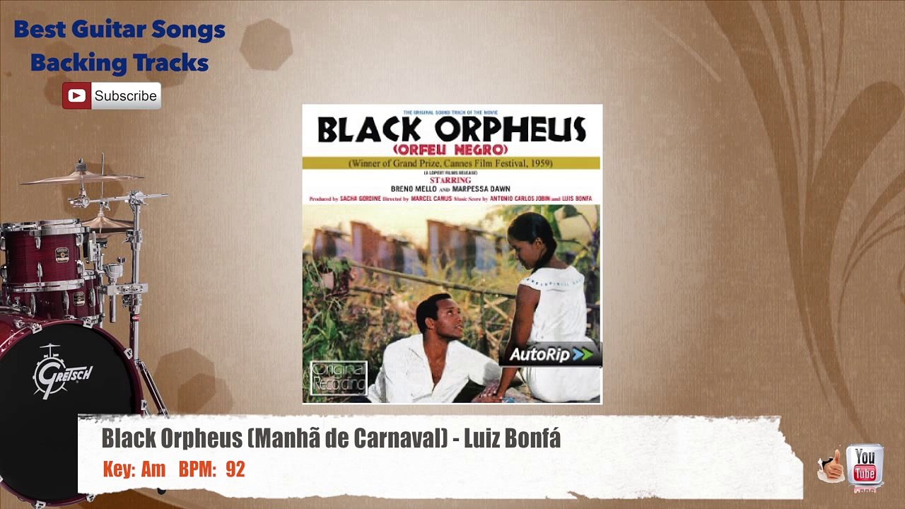 Black Orpheus (Manhã de Carnaval) - Luiz Bonfá Drums Backing Track