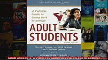 Adult Students A Painless Guide to Going Back to College