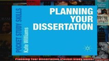 Planning Your Dissertation Pocket Study Skills