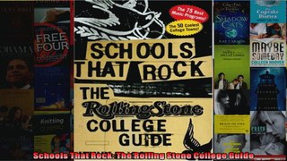 Schools That Rock The Rolling Stone College Guide