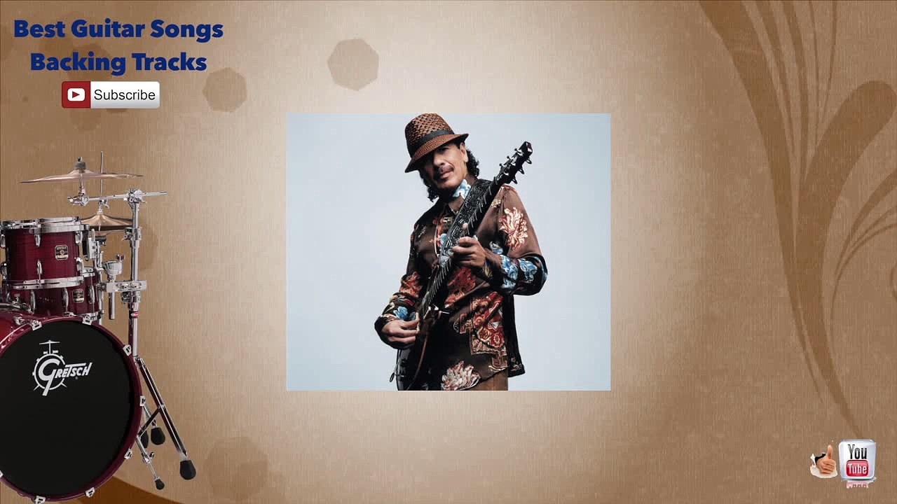 Blues Latino - Carlos Santana Drums Backing Track