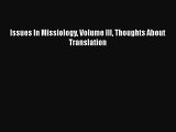 [PDF] Issues In Missiology Volume III Thoughts About Translation [Download] Full Ebook