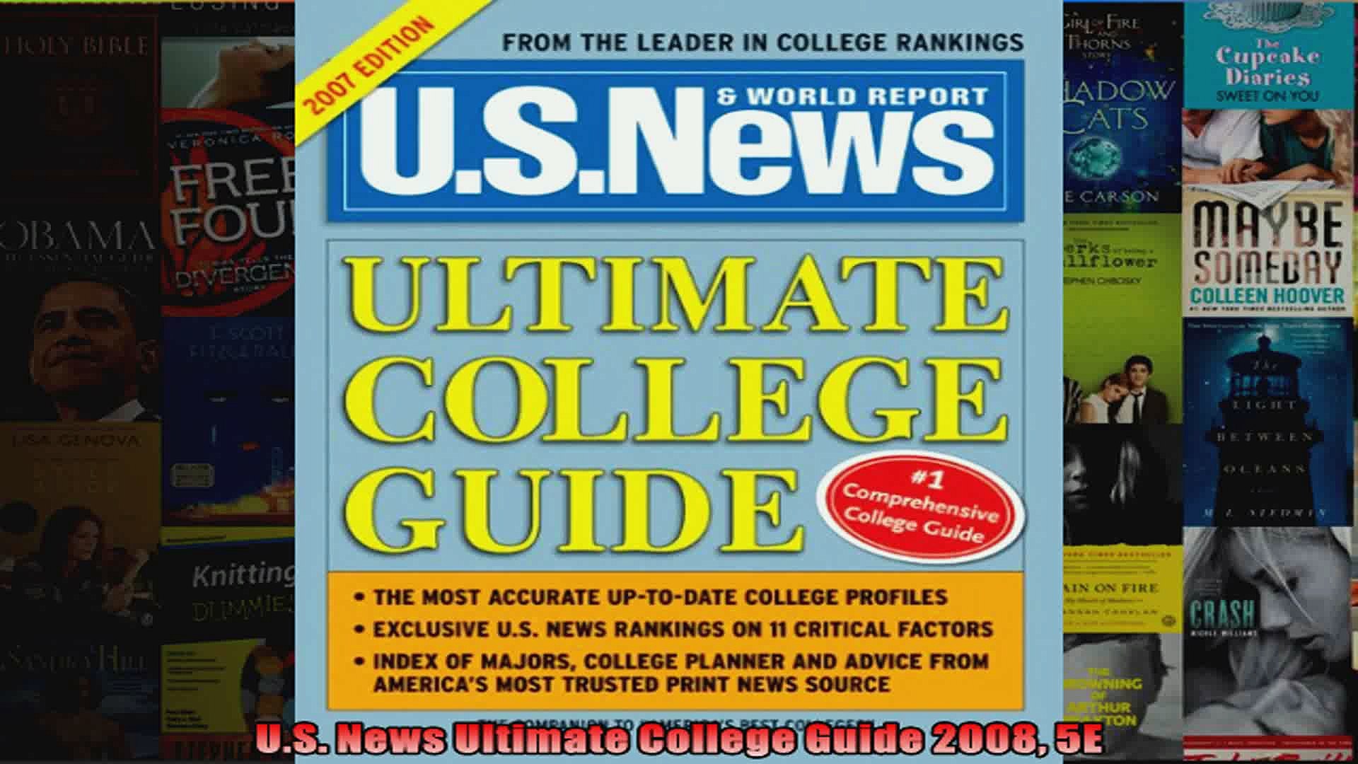 ⁣US News Ultimate College Guide 2008 5E