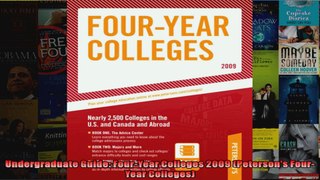 Undergraduate Guide FourYear Colleges 2009 Petersons FourYear Colleges