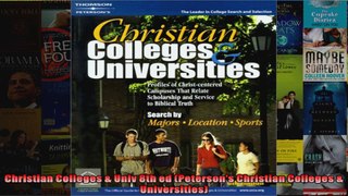Christian Colleges  Univ 8th ed Petersons Christian Colleges  Universities