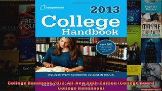 College Handbook 2013 AllNew 50th  Edition College Board College Handbook