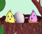 Cute animation cartoon ! two birds and egg ! funny videos ! funny baby birds video