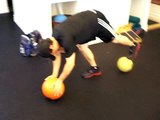 Med Ball Stability Exercise 1 leg Alternating