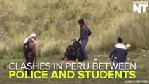 Protesters In Peru Beat Up Police Officers And Hold Them Hostage