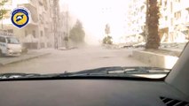 Así viven los sirios los bombardeos en la ciudad de Damasco