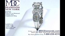 ES722 Princess diamond vintage engagement ring by MDC Diamonds