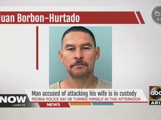 Man accused of attacking wife in custody