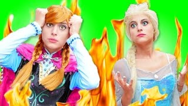 Spiderman vs Fire! with Frozen Elsa & Anna! Spiderman saves Anna s baby Superhero Fun in Real Life