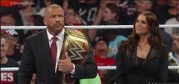 Triple H reminds Roman Reigns why he’s a 14-time WWE World Heavyweight Champion_ WWE Raw, March 28, 2016