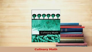 Download  Culinary Math Read Online