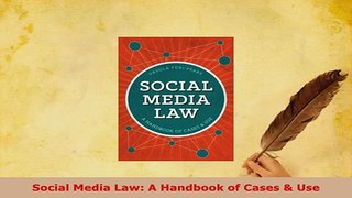 PDF  Social Media Law A Handbook of Cases  Use PDF Book Free