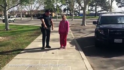 Police officer plays hopscotch with homeless girl in California