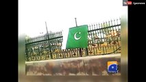 Pakistani flags hoisted in occupied Kashmir - Geo News 23 March 2016