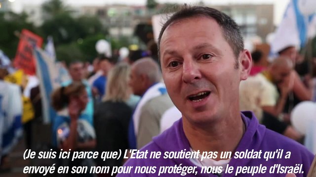 Manifestation à Tel-Aviv en soutien à un soldat