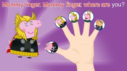 Peppa Pig Thor 4 Finger Family \ Nursery Rhymes Lyrics