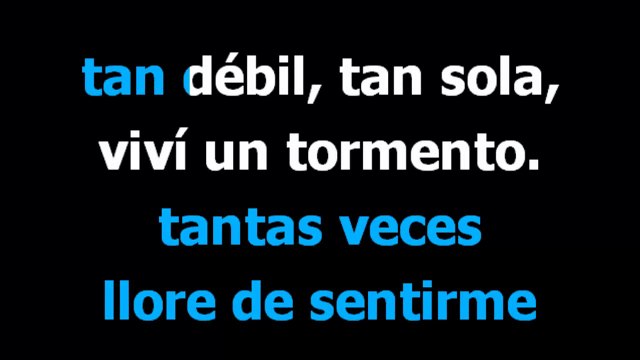 Insensible A Ti - Alicia Villareal - Karaoke - Letra