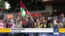 Palestinians in Gaza protest against Israeli crimes