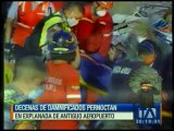 Decenas de damnificados pernoctan en antiguo aeropuerto de Portoviejo