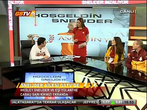 Sneijder ve eşi Yolanthe Cabau GSTV Canlı Yayın